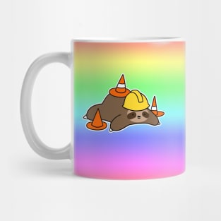 Road Worker Sloth Ombre Pastel Rainbow Mug